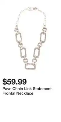 TJ Maxx Pave chain link statement frontal necklace offer