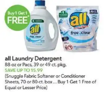 Publix all Laundry Detergent offer