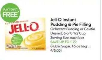 Publix Jell-O Instant Pudding & Pie Filling offer