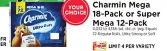 ShopRite Mega 18-pack or super mega 12-pack offer