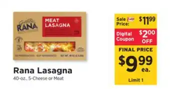ShopRite Rana lasagna offer