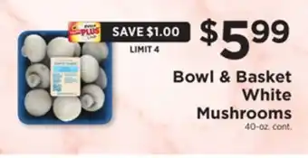 ShopRite White mushrooms offer