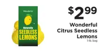 ShopRite Citrus seedless lemons offer