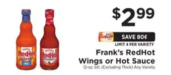 ShopRite Redhot wings or hot sauce offer