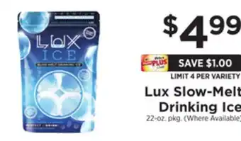 ShopRite Slow-melt drinking ice offer