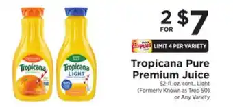 ShopRite Pure premium juice offer