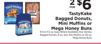ShopRite Bagged donuts, mini muffins or mega honey buns offer