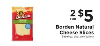 ShopRite Natural cheese slices offer