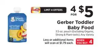 ShopRite Toddler baby food offer