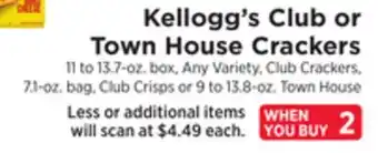 ShopRite Club or town house crackers offer