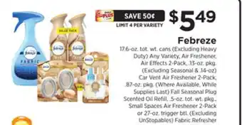 ShopRite Febreze offer