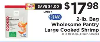 ShopRite 2-lb. bag wholesome pantry large cooked shrimp offer