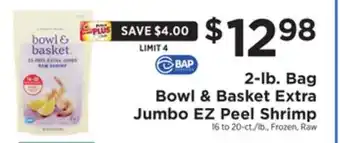 ShopRite 2-lb bag extra jumbo ez peel shrimp offer