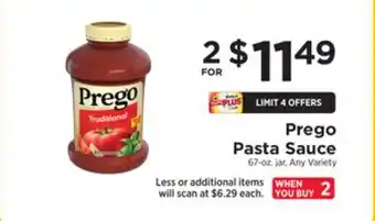 ShopRite Pasta sauce offer