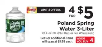 ShopRite Water 3-liter offer