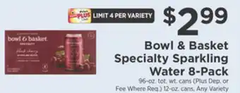 ShopRite Specialty sparkling water 8-pack offer