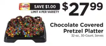 ShopRite Chocolate covered pretzel platter offer