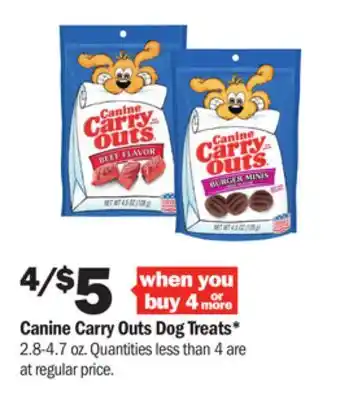 Meijer Canine carry outs dog treats offer