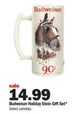 Meijer Budweiser holiday stein gift set offer