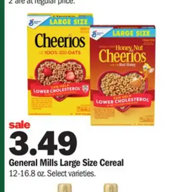 Meijer General mills large size cereal offer