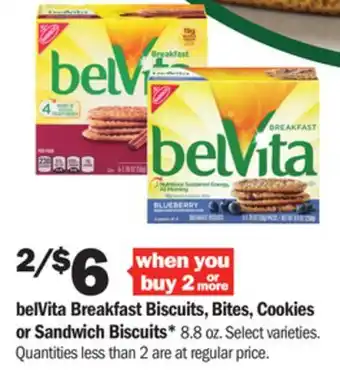 Meijer Belvita breakfast biscuits, bites, cookies or sandwich biscuits offer