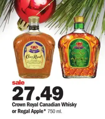 Meijer Crown royal canadian whisky or regal apple offer