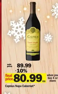 Meijer Caymus napa cabernet offer