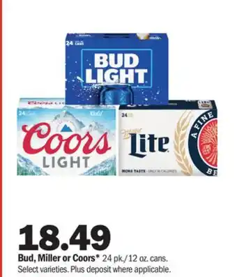 Meijer Bud, miller or coors offer