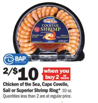 Meijer Chicken of the sea, cape covelle, sail or superior shrimp ring offer