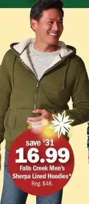 Meijer Falls creek men's sherpa lined hoodies offer