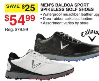 Dunham's Sports Callaway men's balboa sport spikeless golf shoes offer
