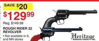 Dunham's Sports Heritage rough rider 22 revolver offer