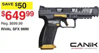 Dunham's Sports Canik rival sfx 9mm offer