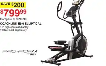Dunham's Sports Pro-form coachlink e9.0 elliptical offer