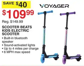 Dunham's Sports Voyager scooter beats kids electric scooter offer