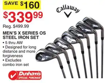 Dunham's Sports Callaway men's x series os steel iron set offer