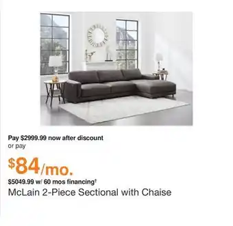 Ashley Furniture Mclain 2-piece sectional with chaise offer