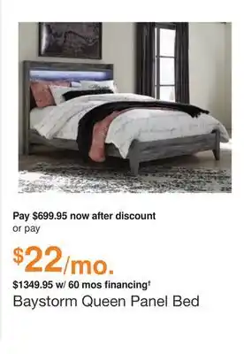 Ashley Furniture Baystorm queen panel bed offer