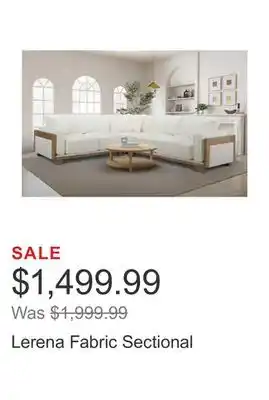 Costco Lerena fabric sectional offer
