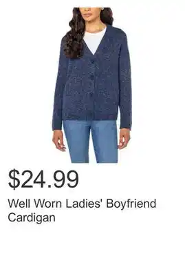 Costco Well worn ladies' boyfriend cardigan offer