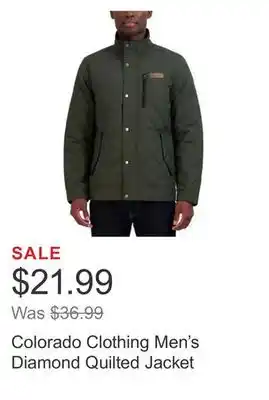 Costco Colorado clothing men's diamond quilted jacket offer