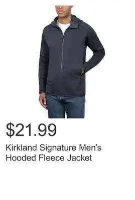Costco Kirkland signature men's hooded fleece jacket offer