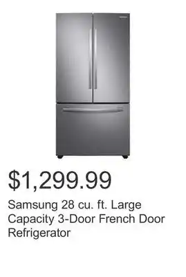 Costco Samsung 28 cu. ft. large capacity 3-door french door refrigerator offer