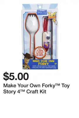 Five Below Make your own forky toy story 4 craft kit offer