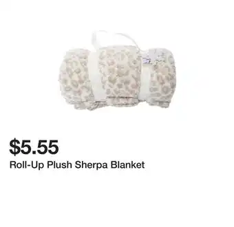 Five Below Roll-up plush sherpa blanket offer