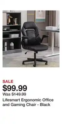 BJ’s Lifesmart ergonomic office and gaming chair - black offer