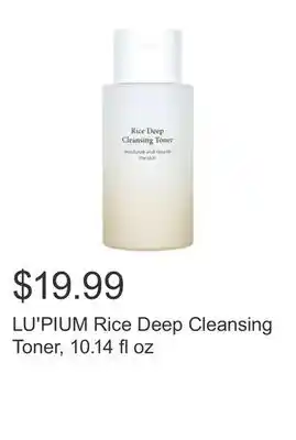 Costco Lu'pium rice deep cleansing toner, 10.14 fl oz offer