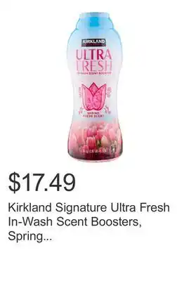 Costco Kirkland signature ultra fresh in-wash scent boosters, spring fresh, 45.9 oz offer