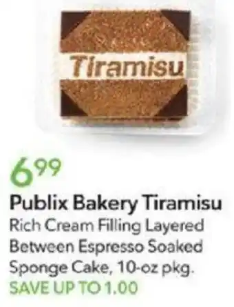 Publix Publix Bakery Tiramisu offer