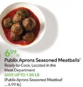 Publix Publix Aprons Seasoned Meatballs offer